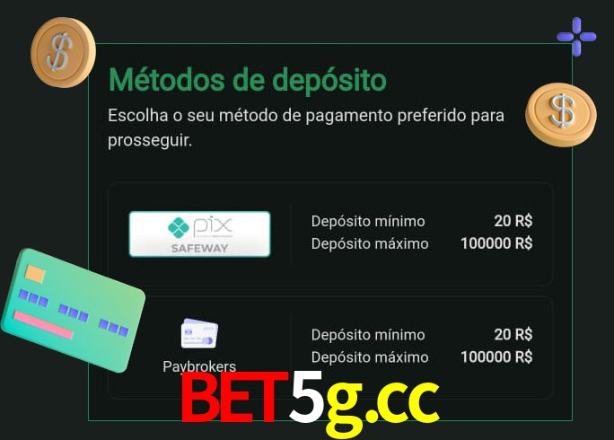 O cassino bet5g.cc oferece uma grande variedade de métodos de pagamento